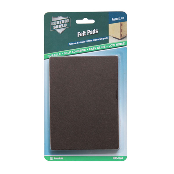 Black Square Felt Foot Pads
